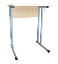 Стол-парта 1-местный регулируемый "Умник", 600х500х640-760 мм, рост 4-6, серый каркас, ЛДСП клён