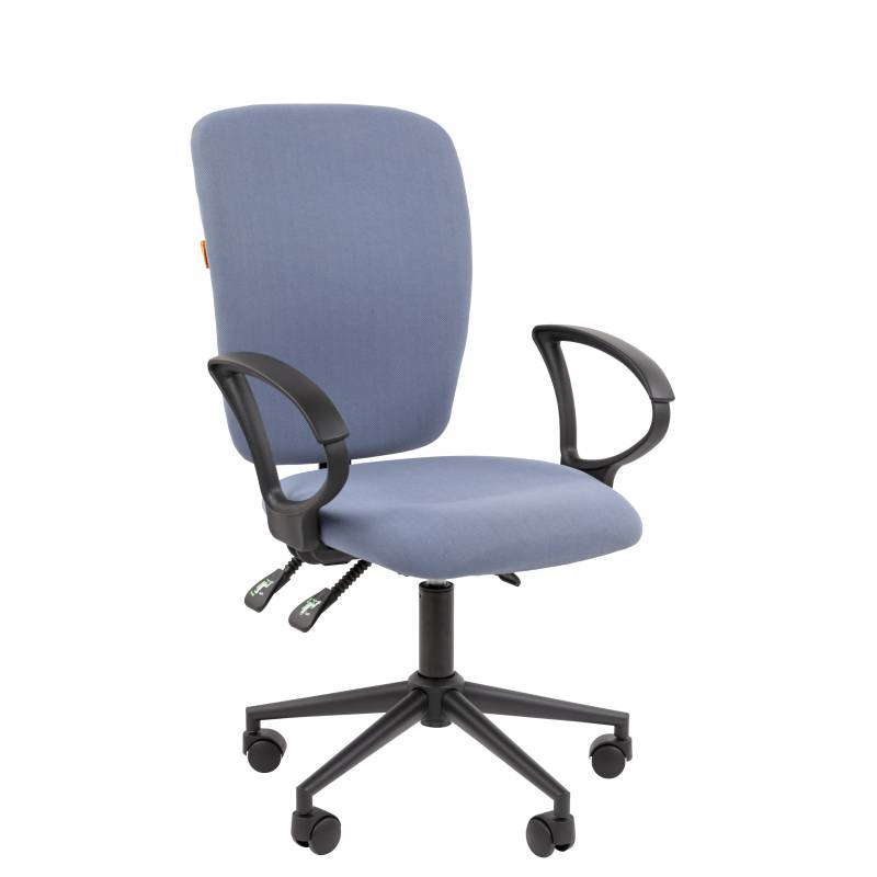Офисное кресло Chairman 9801 Россия ткань T02 голубой Black главное фото