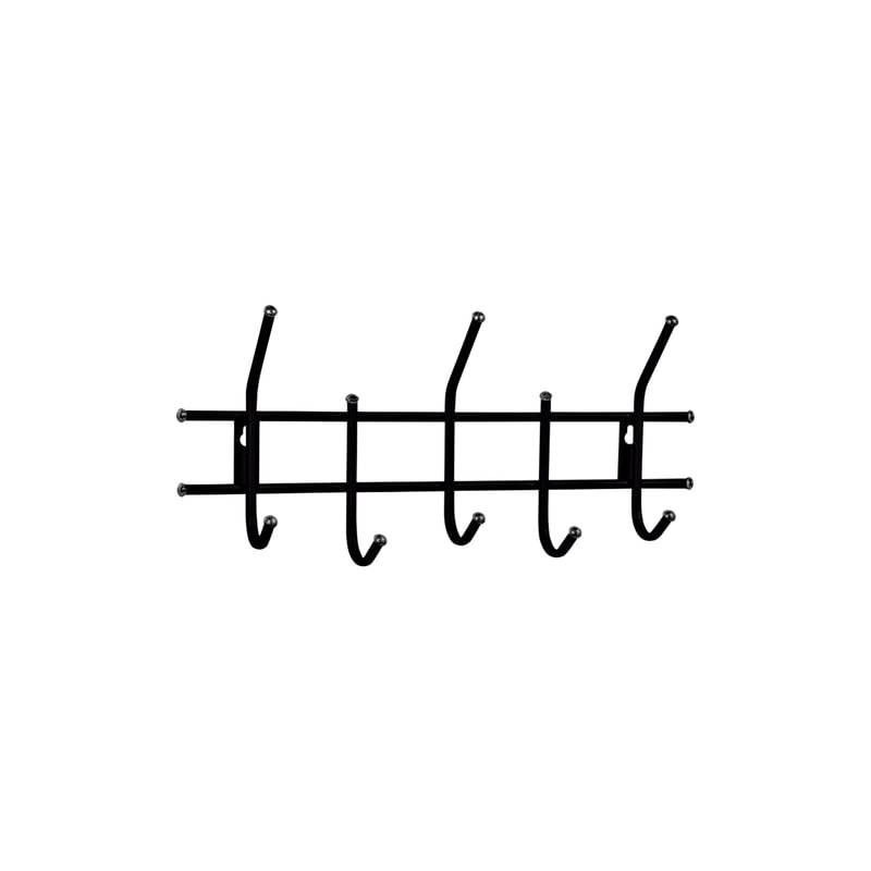 Вешалка настенная "Стандарт 2/5", 220х475х95 мм, 5 крючков, металл, черная главное фото