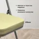 Стул складной для дома и офиса РС04К комфорт, серебристый каркас, кожзам бежевый. Фото товара с разных ракурсов.